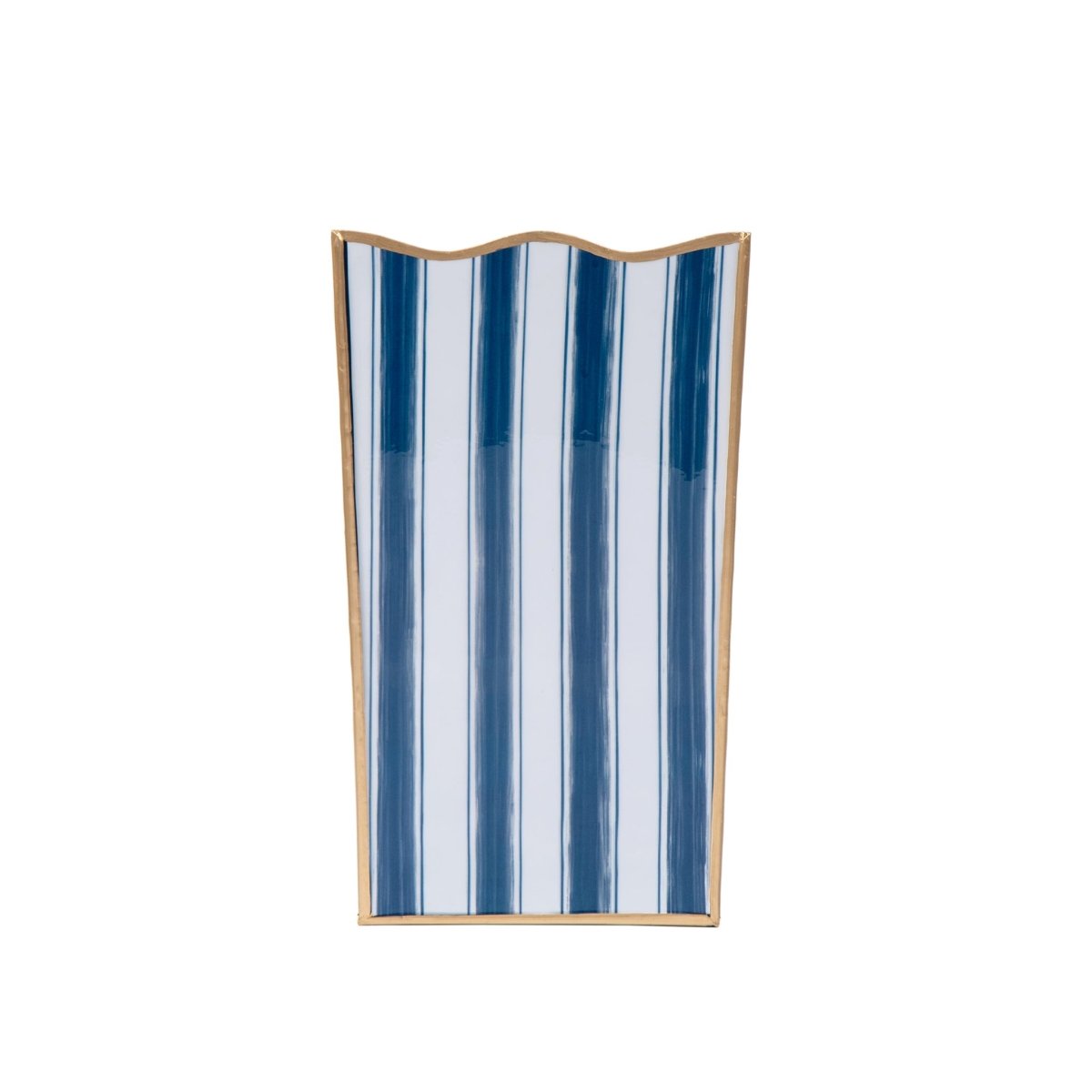 Brush Stripe Rectangular Classic Wastebasket - Avail 09/21 - Wastebaskets from Jaye's Studio