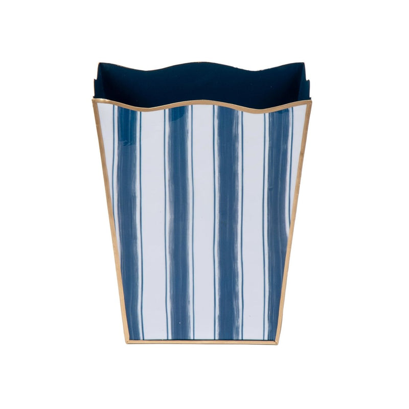 Brush Stripe Rectangular Classic Wastebasket - Avail 09/21 - Wastebaskets from Jaye's Studio