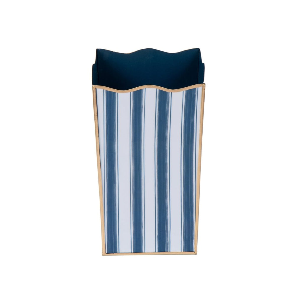 Brush Stripe Rectangular Classic Wastebasket - Avail 09/21 - Wastebaskets from Jaye's Studio