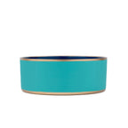 Cabana Stripe Enameled Blue and Turquoise Dog Bowl, Pet Bowl For Dogs and Cats - Pet Bowls from Jaye's Studio