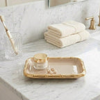Chang Mai Natural Enameled Rectangular Decorative Tray - The Gracie Collection - Serving Trays from Jaye's Studio