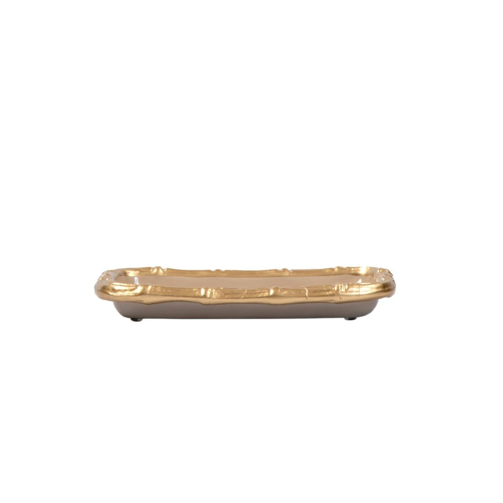 Chang Mai Natural Enameled Rectangular Decorative Tray - The Gracie Collection - Serving Trays from Jaye's Studio