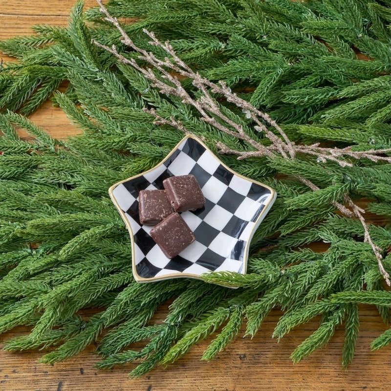 Checked Star Tray - Black - Avail 11/26 - Serving Trays from Jaye's Studio