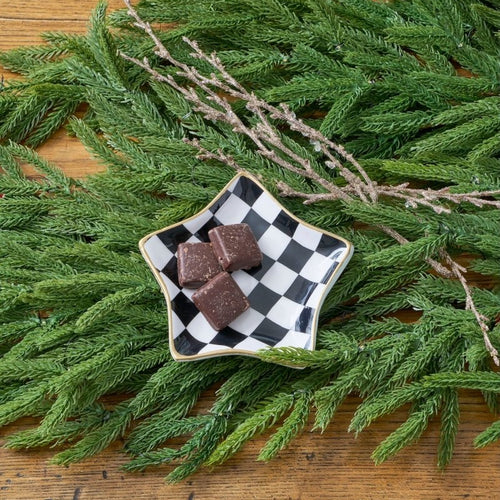 Checked Star Tray - Black - Avail 11/26 - Serving Trays from Jaye's Studio