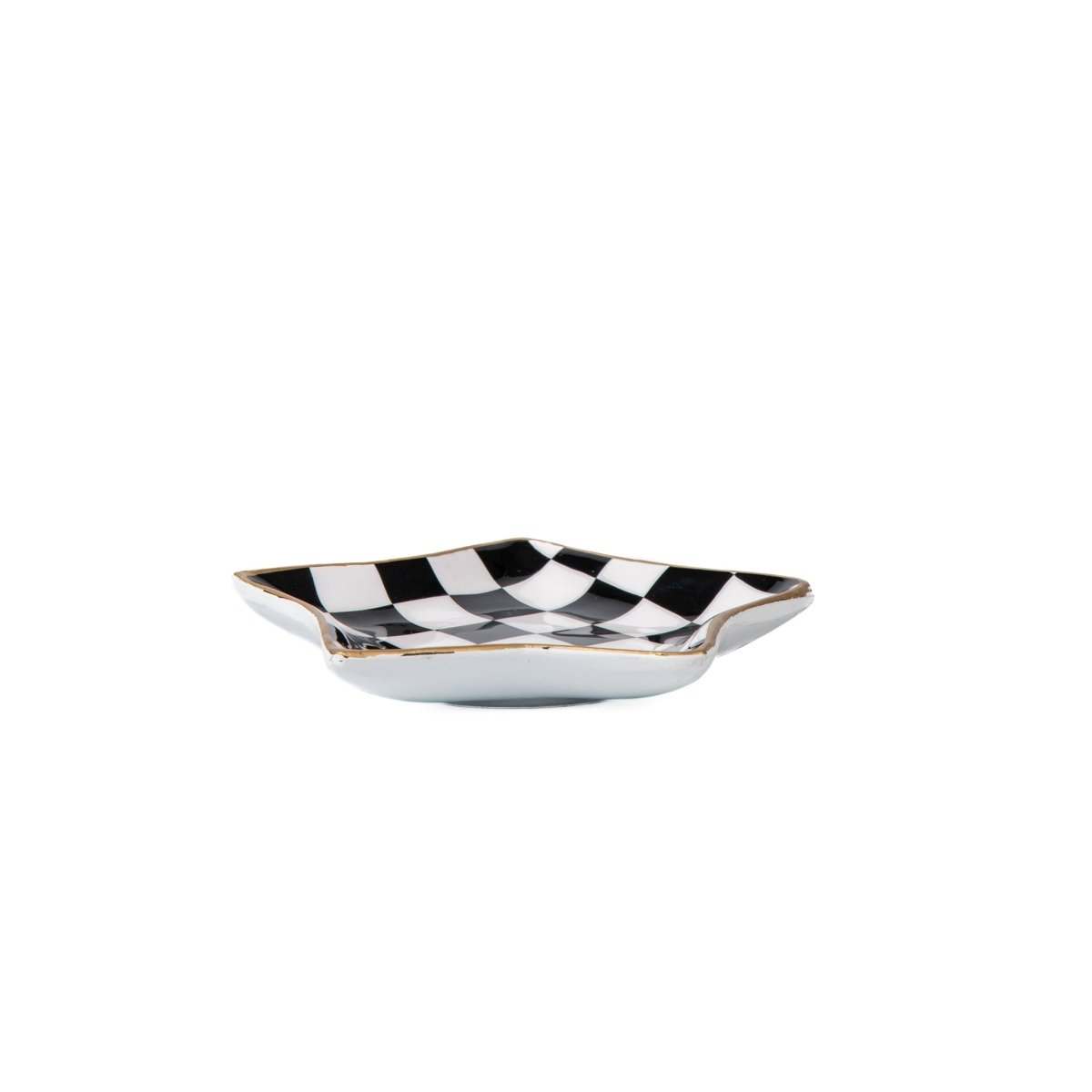 Checked Star Tray - Black - Avail 11/26 - Serving Trays from Jaye's Studio
