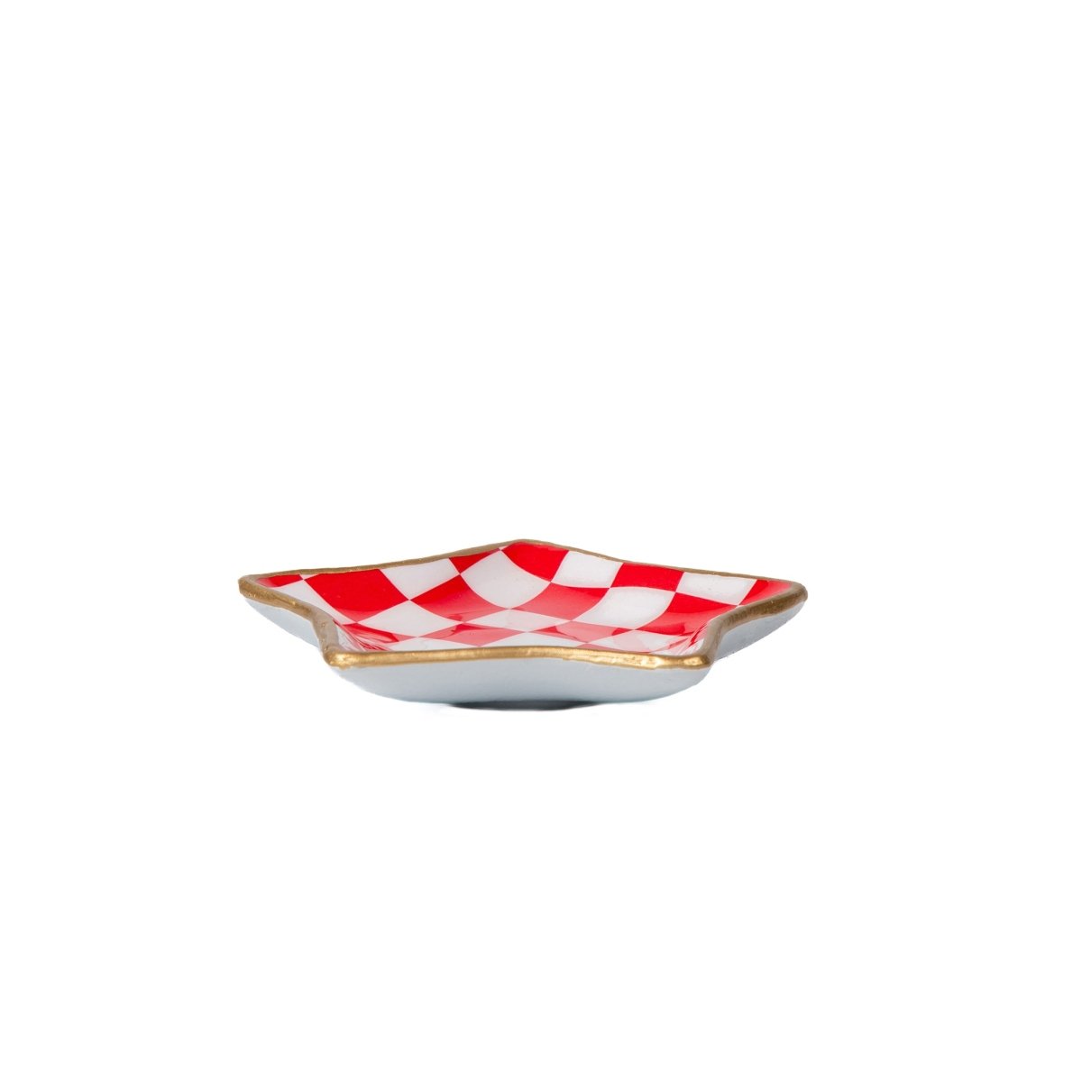 Checked Star Tray - Red - Avail 11/26 - Serving Trays from Jaye's Studio