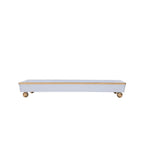 Checkered Ikat Blue Enameled Rectangle Vanity Tray for Bathroom, Vanity, Bedroom - Oliver Decorative Tray - Serving Trays from Jaye's Studio