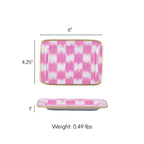Checkered Ikat Enameled Laney Soap Dish - Trinket Trays from Jaye's Studio