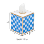Checkered Ikat Enameled Tissue Box Cover - Tissue Box Cover from Jaye's Studio