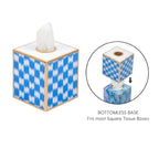 Checkered Ikat Enameled Tissue Box Cover - Tissue Box Cover from Jaye's Studio