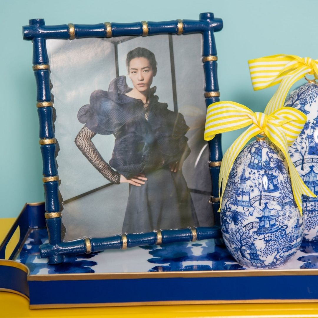 Chloe Blue Rectangular Metal Photo Frame, Picture Frame for Home, Bedroom, Home Office - Photo & Picture Frames from Jaye's Studio