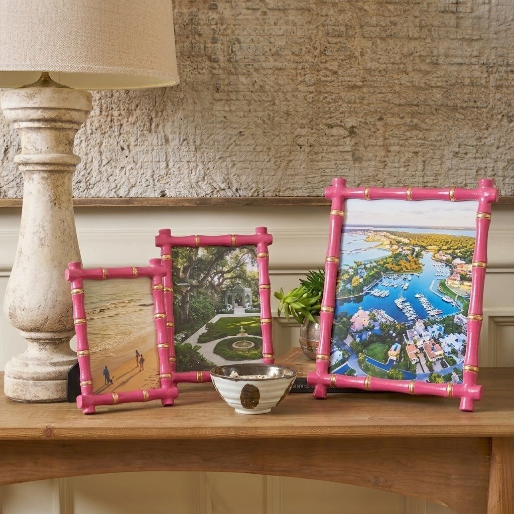 Chloe Pink Rectangular Metal Photo Frame, Picture Frame for Home, Bedroom, Home Office - Photo & Picture Frames from Jaye's Studio