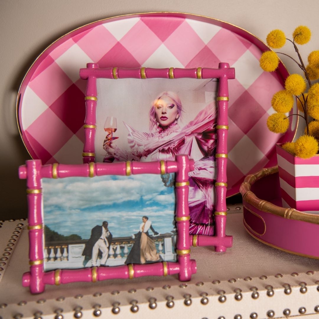 Chloe Pink Rectangular Metal Photo Frame, Picture Frame for Home, Bedroom, Home Office - Photo & Picture Frames from Jaye's Studio