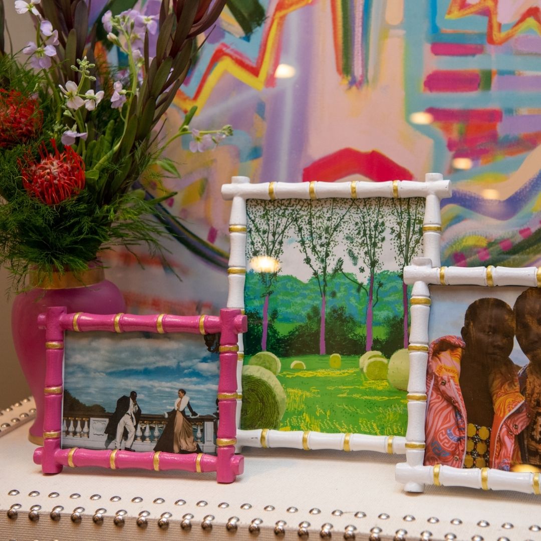 Chloe Pink Rectangular Metal Photo Frame Stylish Picture Frame for