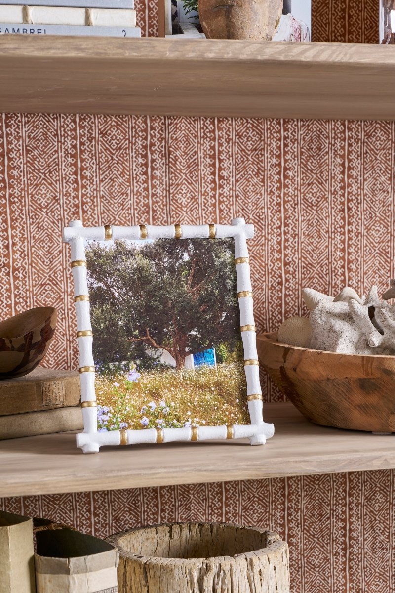 Chloe White Rectangular Metal Photo Frame, Picture Frame for Home, Bedroom, Home Office - Photo & Picture Frames from Jaye's Studio