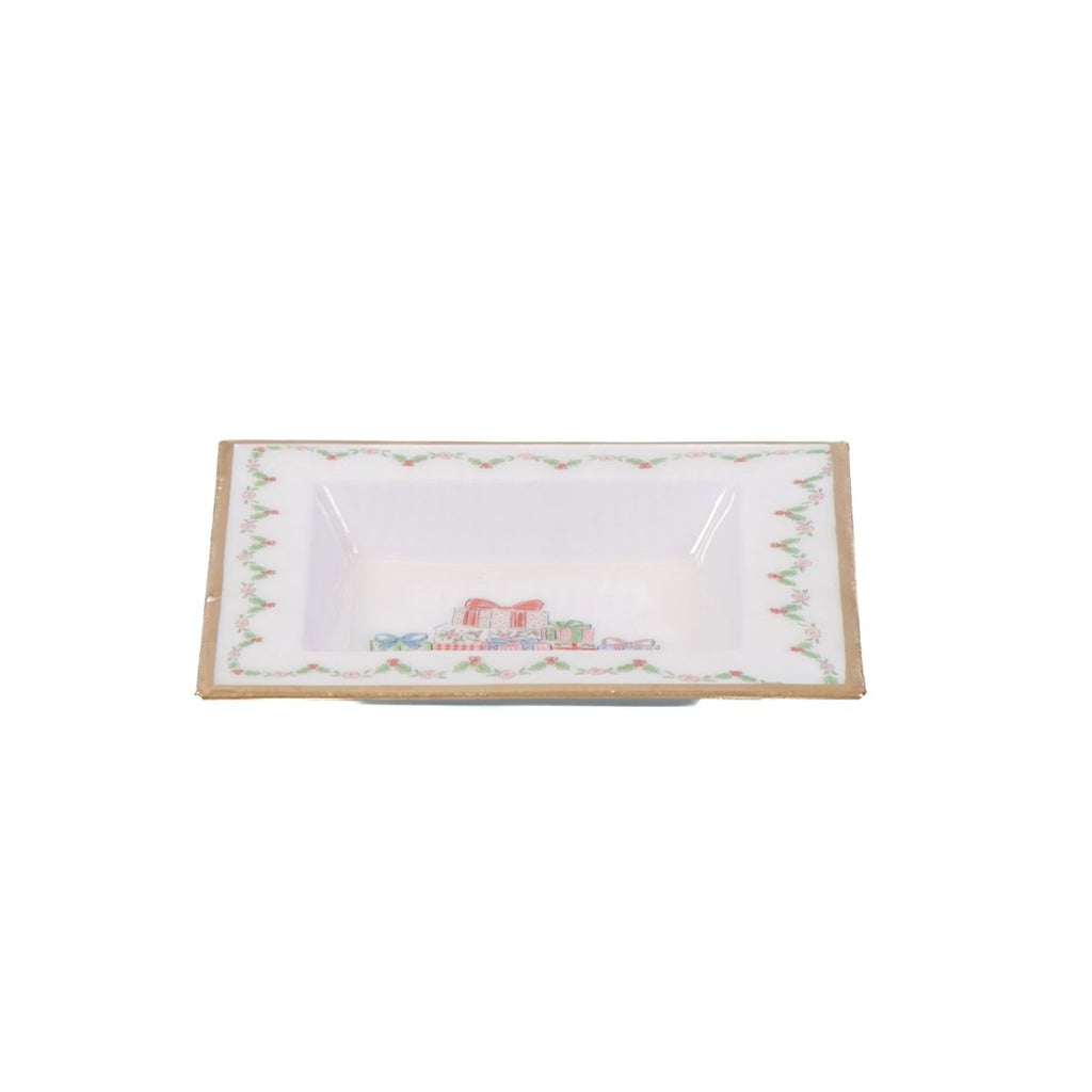 Christmas Gift Stack Enameled Tori Trinket Tray - Trinket Trays from Jaye's Studio