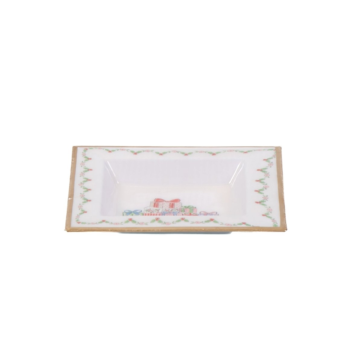Christmas Gift Stack Enameled Tori Trinket Tray - Trinket Trays from Jaye's Studio