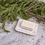 Christmas Gift Stack Multi - Color Enameled Rectangle Soap Dish, Catch All Tray, Jewelry Tray for Bathroom, Vanity, Sink - Decorative Laney Tray - Trinket Trays from Jaye's Studio