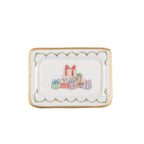Christmas Gift Stack Multi - Color Enameled Rectangle Soap Dish, Catch All Tray, Jewelry Tray for Bathroom, Vanity, Sink - Decorative Laney Tray - Trinket Trays from Jaye's Studio