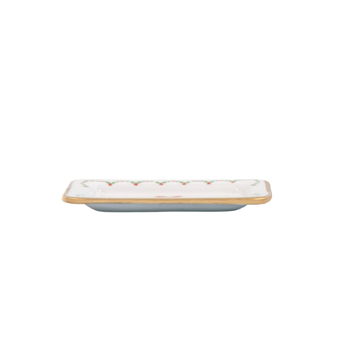 Christmas Gift Stack Multi - Color Enameled Rectangle Soap Dish, Catch All Tray, Jewelry Tray for Bathroom, Vanity, Sink - Decorative Laney Tray - Trinket Trays from Jaye's Studio