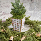 Christmas Gifts Enameled Multi - Color Square Metal Cachepot Planter for Bedroom, Home Office, Kitchen, Living Room - Cachepots from Jaye's Studio