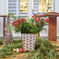 Christmas Gifts Enameled Multi - Color Square Metal Cachepot Planter for Bedroom, Home Office, Kitchen, Living Room - Cachepots from Jaye's Studio