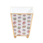Christmas Gifts Enameled Multi - Color Square Metal Cachepot Planter for Bedroom, Home Office, Kitchen, Living Room - Cachepots from Jaye's Studio