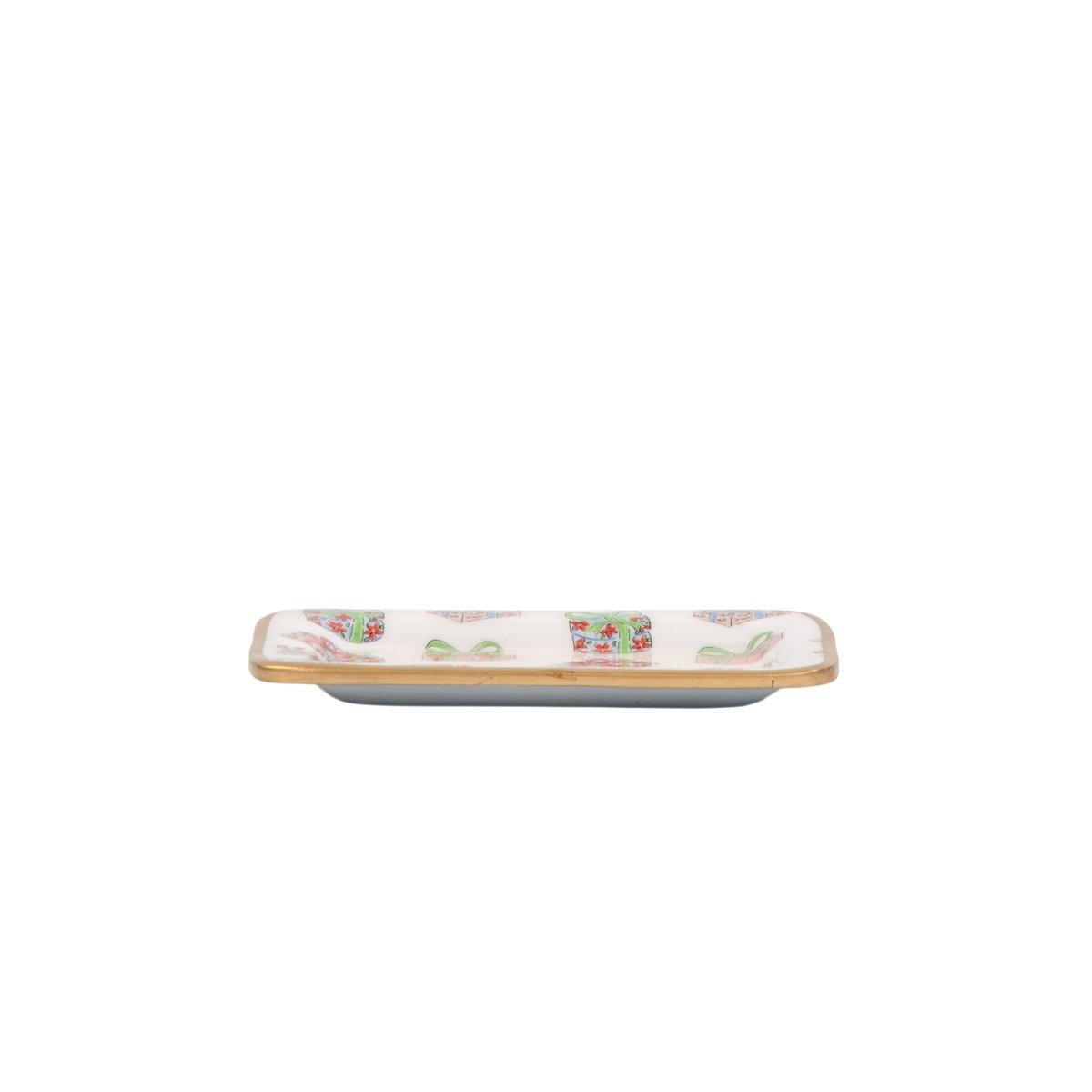 Christmas Gifts Multi - Color Enameled Rectangle Soap Dish, Catch All Tray, Jewelry Tray for Bathroom, Vanity, Sink - Decorative Laney Tray - Trinket Trays from Jaye's Studio