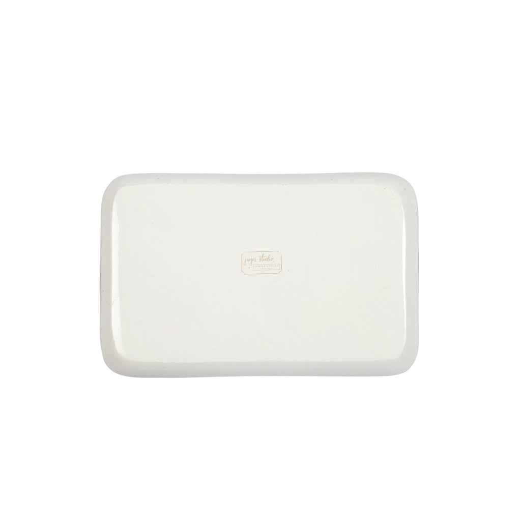 Christmas Gifts Multi - Color Enameled Set of 2 Rectangle Vanity Trays, Catch All Trays - Rowan Decorative Trays - Decorative Trays from Jaye's Studio