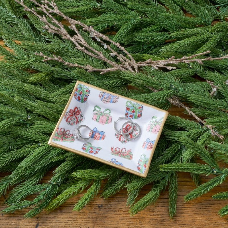 Christmas Gifts Multi - Color Rectangle Catch All Tray, Jewelry Tray for Bathroom, Vanity - Decorative Landry Tray - Trinket Trays from Jaye's Studio