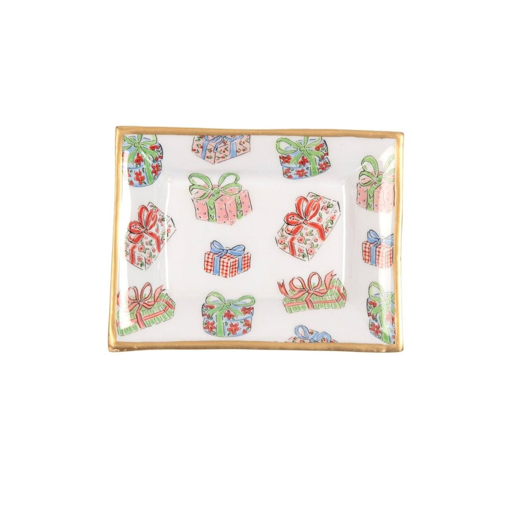Christmas Gifts Multi - Color Rectangle Catch All Tray, Jewelry Tray for Bathroom, Vanity - Decorative Landry Tray - Trinket Trays from Jaye's Studio