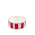 Classic Stripe Enameled Red Dog Bowl, Pet Bowl For Dogs and Cats - Avail 11/26 - Pet Bowls from Jaye's Studio