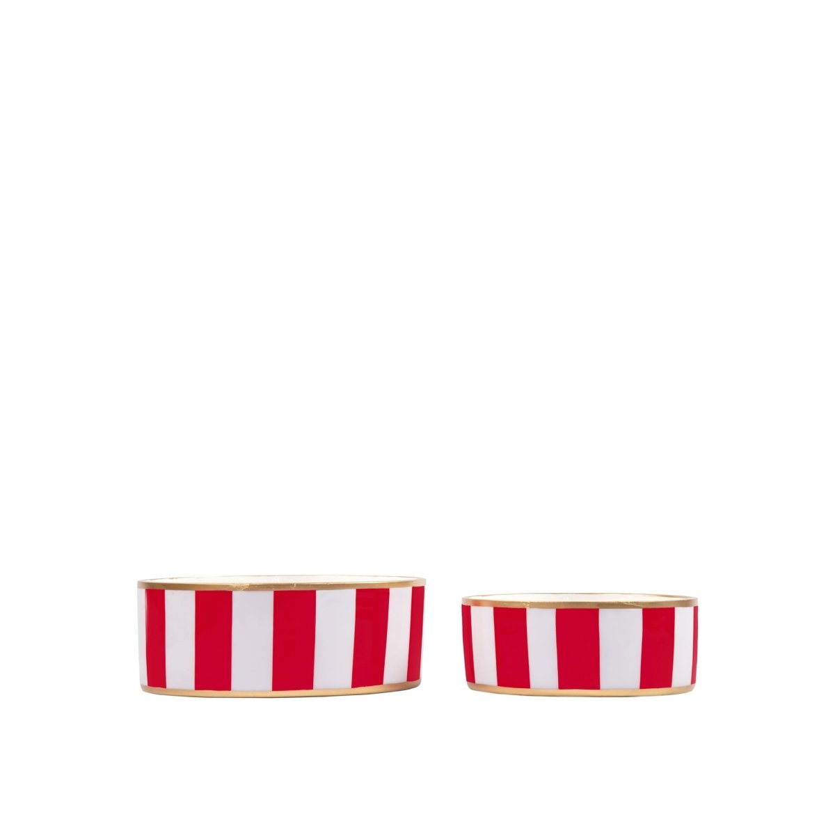 Classic Stripe Enameled Red Dog Bowl, Pet Bowl For Dogs and Cats - Avail 11/26 - Pet Bowls from Jaye's Studio