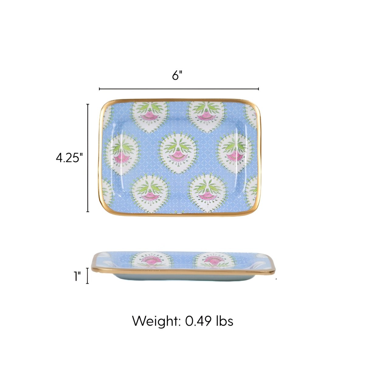 Daphne Enameled Laney Soap Dish - Trinket Trays from Jaye's Studio
