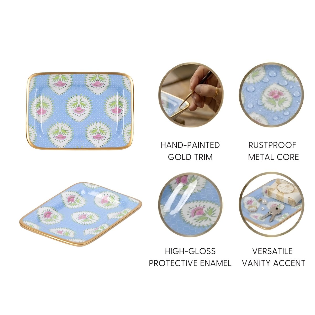 Daphne Enameled Laney Soap Dish - Trinket Trays from Jaye's Studio