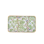 Elsie's Garden Blue and Pink Enameled Set of 2 Rectangle Vanity Trays, Catch All Trays - Rowan Decorative Trays - Decorative Trays from Jaye's Studio