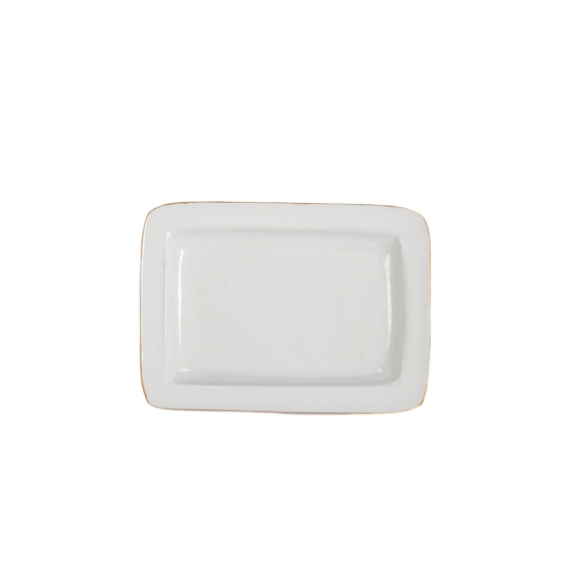 Emma Stripe Brown Enameled Rectangle Soap Dish, Catch All Tray, Jewelry Tray for Bathroom, Vanity, Sink - Decorative Laney Tray - Trinket Trays from Jaye's Studio