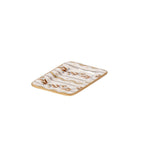Emma Stripe Brown Enameled Rectangle Soap Dish, Catch All Tray, Jewelry Tray for Bathroom, Vanity, Sink - Decorative Laney Tray - Trinket Trays from Jaye's Studio