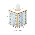 Emma Stripe Enameled Tissue Box Cover - Tissue Box Cover from Jaye's Studio