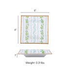 Emma Stripe Enameled Tori Trinket Tray - Trinket Trays from Jaye's Studio