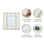 Emma Stripe Enameled Tori Trinket Tray - Trinket Trays from Jaye's Studio