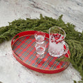 Enameled Multi - Color Oval Olivia Serving Tray For Kitchen and Dining - 14 in x 20 in - The Tartan Plaid Collection - Serving Trays from Jaye's Studio