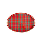 Enameled Multi - Color Oval Olivia Serving Tray For Kitchen and Dining - 14 in x 20 in - The Tartan Plaid Collection - Serving Trays from Jaye's Studio