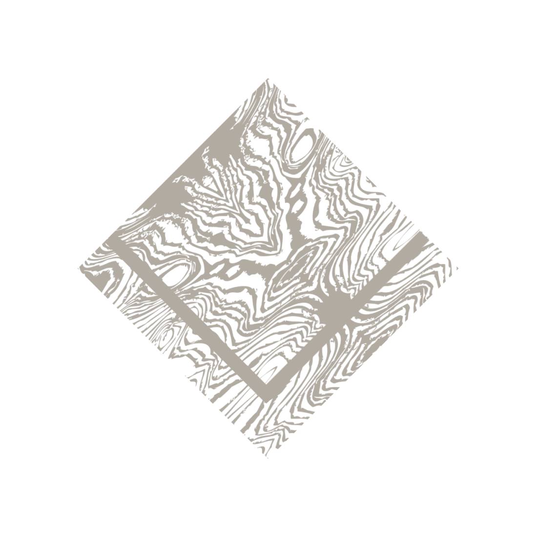 Faux Bois White and Taupe Cotton Sateen Napkin for Table Setting, Dinnerware, Entertaining (Pack of 4) - Cloth Napkins from Jaye's Studio