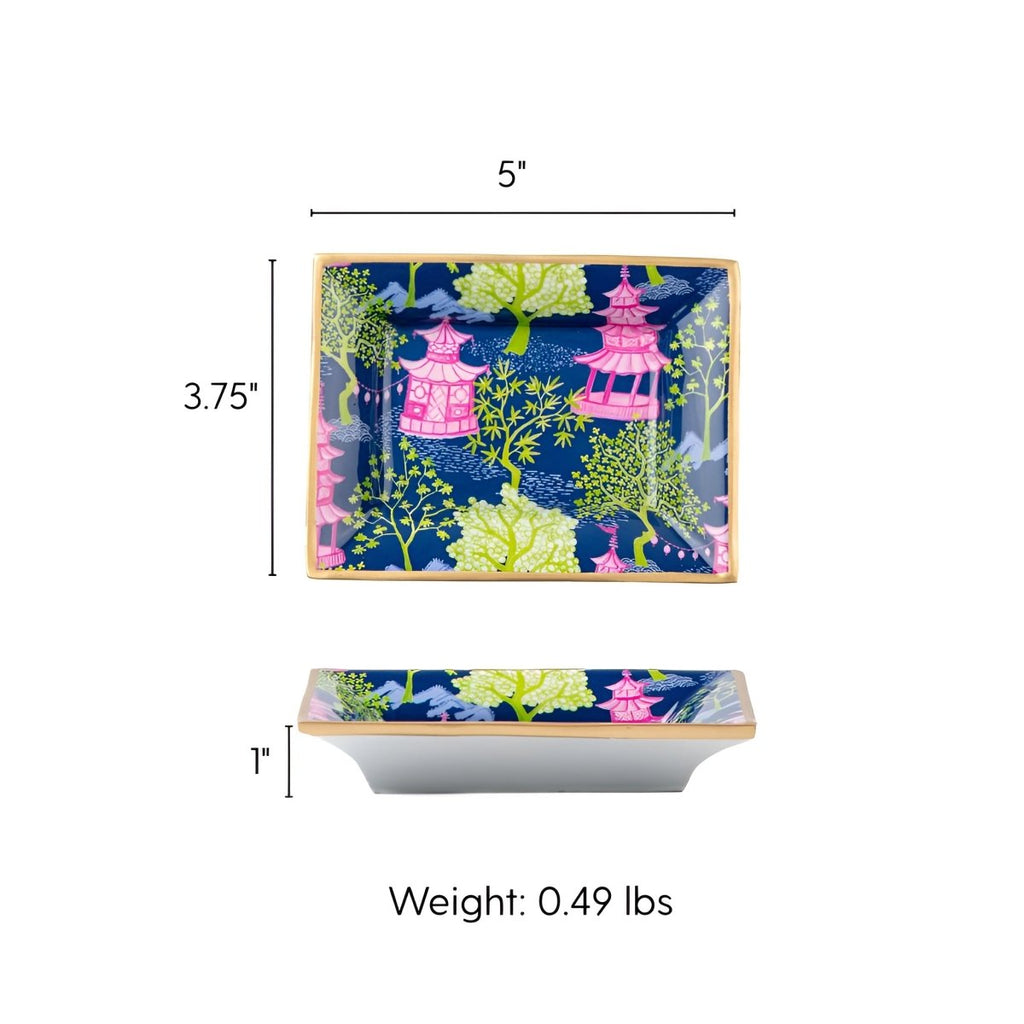 Garden Party Enameled Landry Jewelry Tray - Trinket Trays from Jaye's Studio