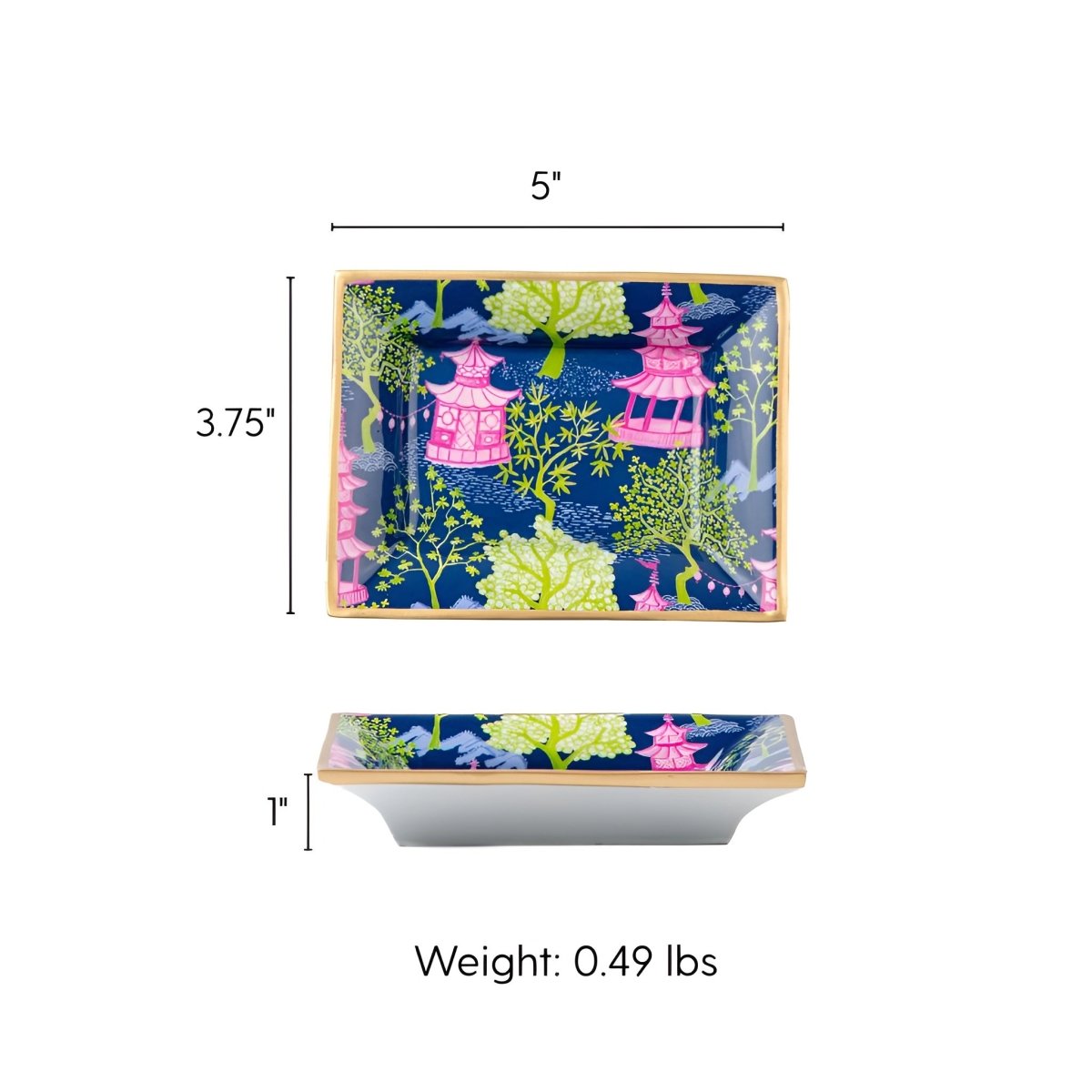 Garden Party Enameled Landry Jewelry Tray - Trinket Trays from Jaye's Studio