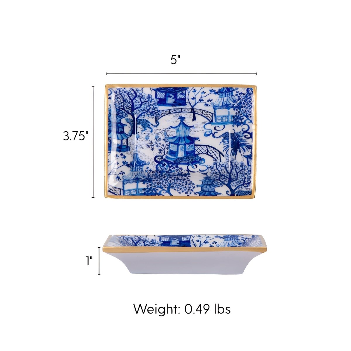 Garden Party Enameled Landry Jewelry Tray - Trinket Trays from Jaye's Studio
