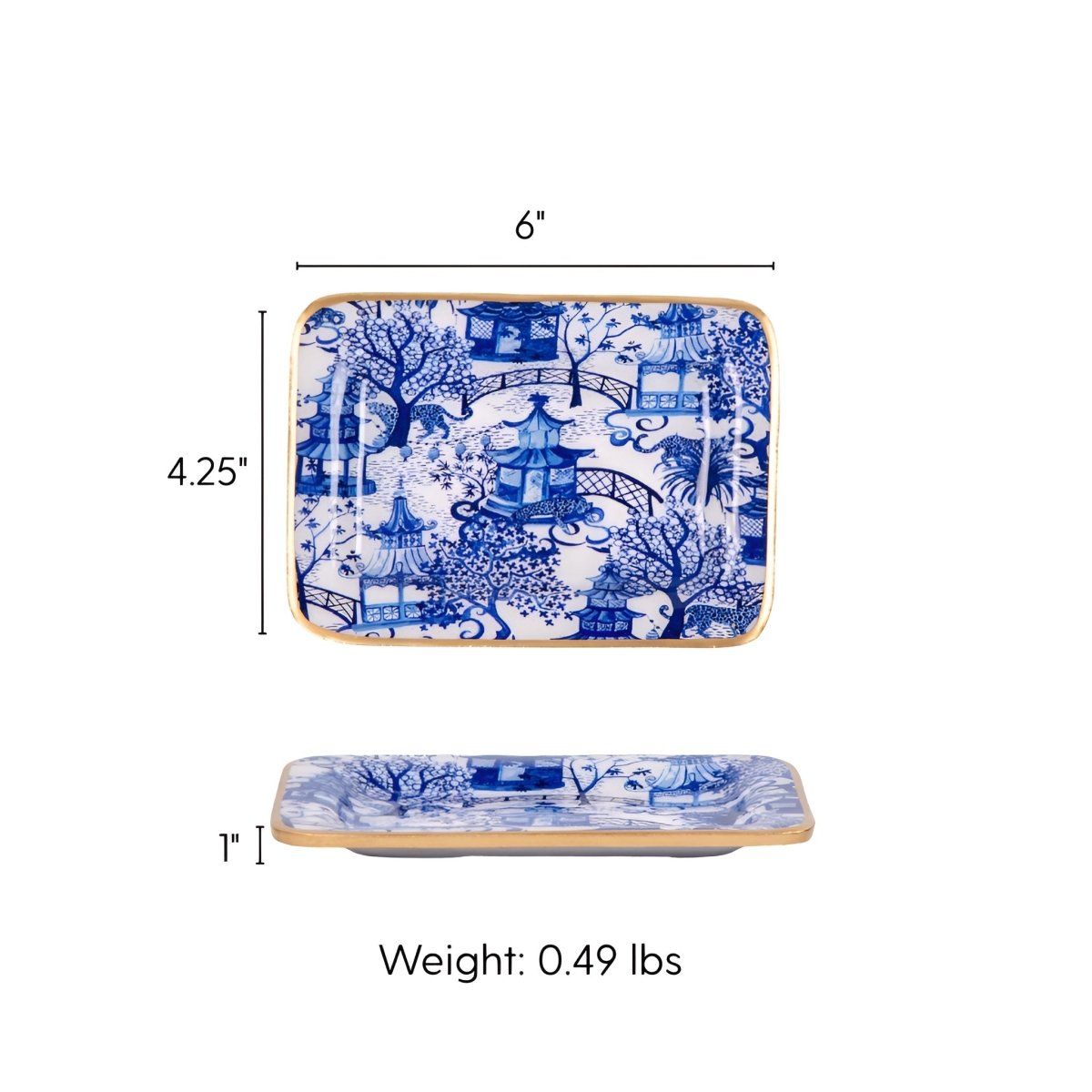 Garden Party Enameled Laney Soap Dish - Trinket Trays from Jaye's Studio