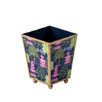 Garden Party Enameled Navy and Lime Square Metal Cachepot Planter for Bedroom, Home Office, Kitchen, Living Room - Avail 11/26 - Cachepots from Jaye's Studio