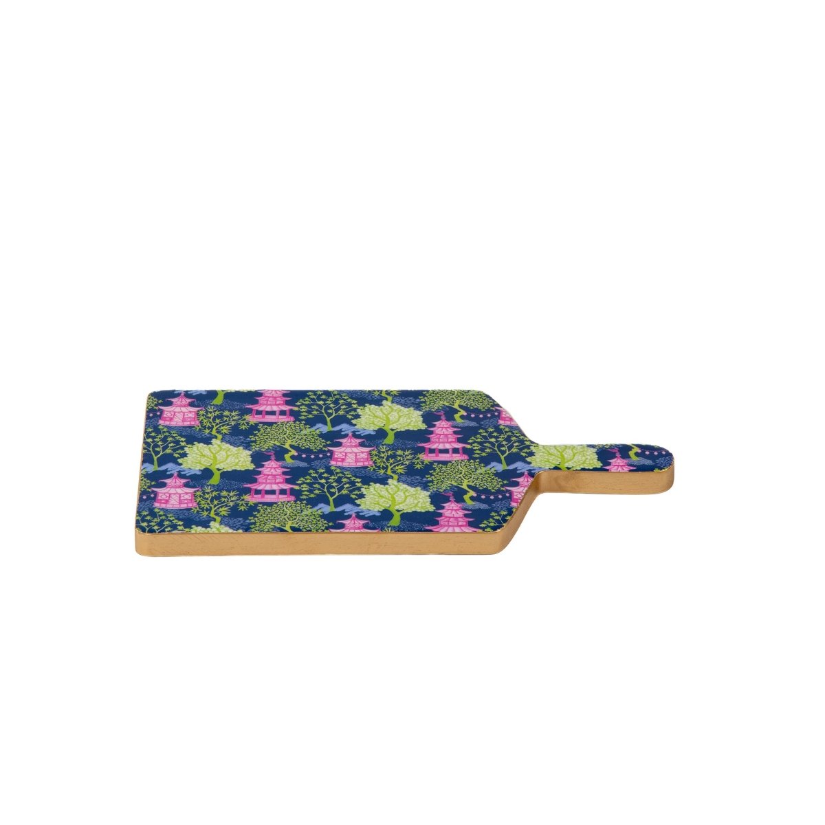 Garden Party Navy and Lime Enameled Charcuterie Board, Wooden Cutting Board, Serving and Chopping Board for Food & Meat Prep - Avail 11/26 - Charcuterie Board from Jaye's Studio
